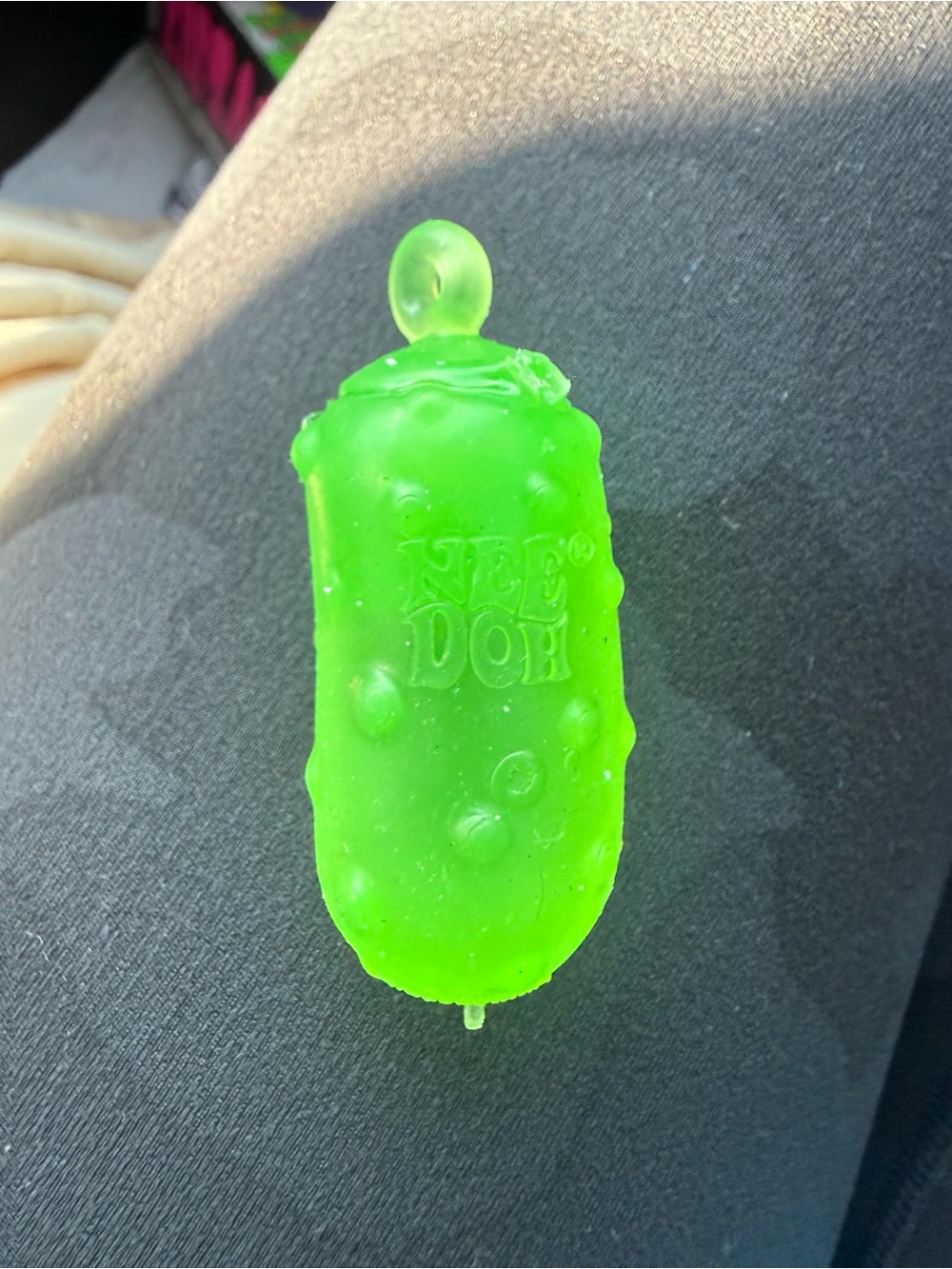NEE DOH Neon Green Pickle Sensory Toy - Kids Learning Toy